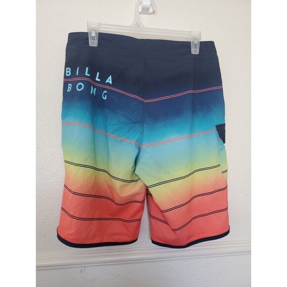 Billabong Board Shorts Platinum X 73 Blue Orange Yellow Size 31 Swim Shorts Sea - Picture 14 of 16